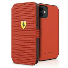Telefoniümbris Ferrari Book On Track Perforated FESPEFLBKP12SRE, Apple iPhone 12 Mini 5,4, punane