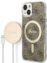 Telefoniümbris ja laadija Guess GUBPP14SH4EACSW, Apple iPhone 14, pruun