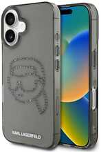 Telefoniümbris Karl Lagerfeld IML Rhinestones Karl Head, Apple iPhone 16, must
