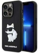 Telefoniümbris Karl Lagerfeld Rubber Choupette 3D KLHCP14X3DRKHNK, Apple iPhone 14 Pro Max, must