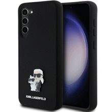 Karl Lagerfeld silikoonümbris Karl&Choupette Metal Pin KLHCS23MSMHKCNPK, Samsung Galaxy S23 Plus, must