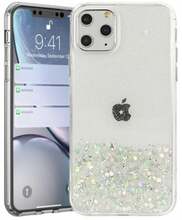 Silikoonümbris Fusion Accessories Glue Glitter, Apple iPhone 13 Pro, läbipaistev