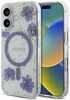 Telefoniümbris Guess Resin Flowers Glitter MagSafe, Apple iPhone 16, lilla