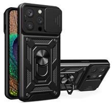 Hurtel Hybrid Armor Camshield ümbris, Apple iPhone 14 Pro Max, must