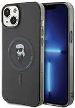 Telefoniümbris Karl Lagerfeld IML Ikonik MagSafe KLHMP15MHFCKNOK, Apple iPhone 15 Plus, must