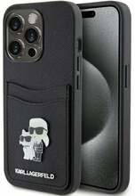 Telefoniümbris Karl Lagerfeld Saffiano Cardslot KLHCP15LSAPKCNPK, Apple iPhone 15 Pro, must
