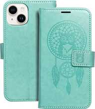 Telefoniümbris Mezzo Book, Apple iPhone 14, dreamcatcher roheline