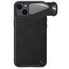 Nillkin CamShield Leather S ümbris, Apple iPhone 14 Plus, must, kaamerakaitsega