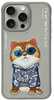 Telefoniümbris Nimmy GLASSES COOL CAT, Apple iPhone 15 Pro, hall