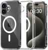 Telefoniümbris Tech-Protect FlexAir Hybrid MagSafe, Apple iPhone 16 Plus, läbipaistev