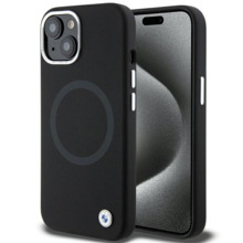Telefoniümbris BMW Signature Liquid Silicone BMHMP15MSILBK2, Apple iPhone 15 Plus, must