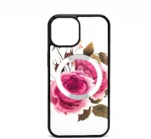 Telefoniümbris Evelatus Leather Case Zipper Design Flower, Apple iPhone 14, valge