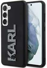 Karl Lagerfeld 3D Rubber Glitter Logo KLHCS23M3DMBKCK ümbris, Samsung Galaxy S23 Plus, must