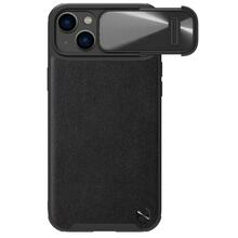 Nillkin CamShield Leather S ümbris, Apple iPhone 14 Plus, must, kaamerakaitsega