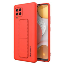 Wozinsky Kickstand silikoonümbris alusega, Samsung Galaxy A42 5G, punane