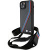 BMW M Edition Carbon Tricolor Lines & Strap BMHCP15S23PSVTK ümbris, Apple iPhone 13/14/15, must