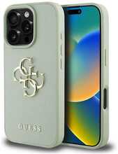 Telefoniümbris Guess Grained Big 4G Logo Small Classic Logo, Apple iPhone 16 Pro, roheline