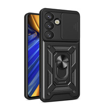 Telefoniümbris Hurtel Hybrid Armor Camshield, Samsung Galaxy S25, must