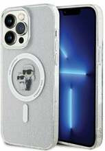 Telefoniümbris Karl Lagerfeld KLHMP14XHGKCNOT Karl&Choupette Glitter MagSafe, Apple iPhone 14 Pro Max, läbipaistev