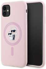 Telefoniümbris Karl Lagerfeld Silicone Karl&Choupette MagSafe, Apple iPhone 11, roosa