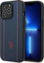 Telefoniümbris US Polo Assn USHCP14XPFAV Leather Stitch, Apple iPhone 14 Pro Max, sinine