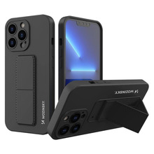 Wozinsky Kickstand Case silikoonümbris alusega, Apple iPhone 13 mini, must