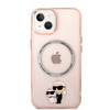 Telefoniümbris Karl Lagerfeld KLHMP14MHNKCIP Iconic Karl&Choupette MagSafe, Apple iPhone 14 Plus, roosa