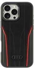 Audi Genuine Leather MagSafe AU-TPUPCMIP16PM-R8/D3-RD, Apple iPhone 16 Pro Max, must/punane
