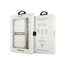 Telefoniümbris Guess GUHCP13SKC4GBGO 4G Brown Strap Gold Chain, Apple iPhone 13 Mini, läbipaistev