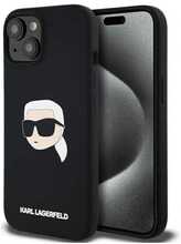 Karl Lagerfeld KLHMP15SSKHPPLK silikoonümbris, Apple iPhone 15, must