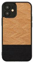 MAN&WOOD ümbris, Apple iPhone 12 mini, herringbone nero black