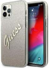 Telefoniümbris Guess GUHCP12MPCUGLSGO Glitter Gradient Script, Apple iPhone 12/12 Pro, kuldne