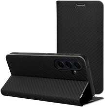 Forcell LUNA Book Carbon ümbris, Samsung Galaxy A56 5G, must