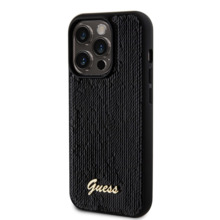 Telefoniümbris Guess Sequin Script Metal GUHCP14XPSFDGSK, Apple iPhone 14 Pro Max, must