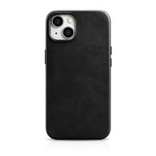 Telefoniümbris iCarer Oil Wax Premium Leather WMI14220703-BK, Apple iPhone 14 Plus, must