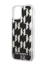 Telefoniümbris Karl Lagerfeld Liquid Glitter Monogram KLHCP14MLMNMK, Apple iPhone 14 Plus, must