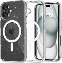 Telefoniümbris Tech-Protect FlexAir Hybrid MagSafe Glitter, Apple iPhone 16, läbipaistev