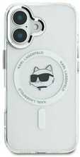 Telefoniümbris Karl Lagerfeld IML Metal Choupette Head MagSafe, Apple iPhone 16 Pro Max, valge
