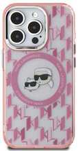 Telefoniükar Karl Lagerfeld IML Monogram KLHMP15MHMCKMHP, Apple iPhone 15 Plus, roosa