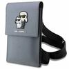 Telefoniümbris Karl Lagerfeld KLWBSAKCPMG Saffiano Karl & Choupette, hõbedane