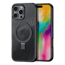 Dux Ducis Aimo Mag ümbris MagSafe ja alusega, Apple iPhone 16 Pro Max, must