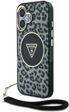 Telefoniümbris Guess HC IML Leopard Triangle Cord Strap, Apple iPhone 16, must