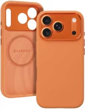 Liavec Silk Shield ümbris Metal Camera Frame'iga, Apple iPhone 17 Pro Max, oranž