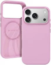 Liavec Silky Case with Metal Camera Frame, iPhone 18 Pro Max/17 Pro Max, roosa