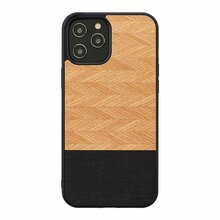 Telefoniümbris Man&Wood, Apple iPhone 12 Pro Max, herringbone nero, must