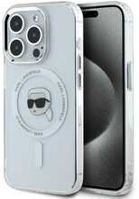 Telefoniümbris Karl Lagerfeld IML Karl Head Metal Frame MagSafe, Apple iPhone 15 Pro, läbipaistev