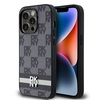 Telefoniümbris DKNY Leather Checkered Mono Pattern & Printed Stripes, Apple iPhone 14 Pro, must