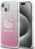 Telefoniümbris Hello Kitty IML Gradient Electrop Kitty Head HKHCP15SHDGKEP, Apple iPhone 15, roosa