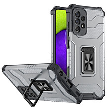 Telefoniümbris Crystal Ring Kickstand Tough Rugged Cover, Samsung Galaxy A72 4G, must