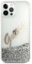 Telefoniümbris Guess GUHCP12LGLVSSI Glitter Vintage Script, Apple iPhone 12 Pro Max, hõbe